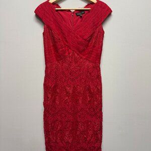 Tadashi Shoji Red Lace Dress